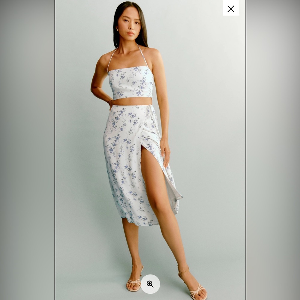Reformation two piece top and skirt